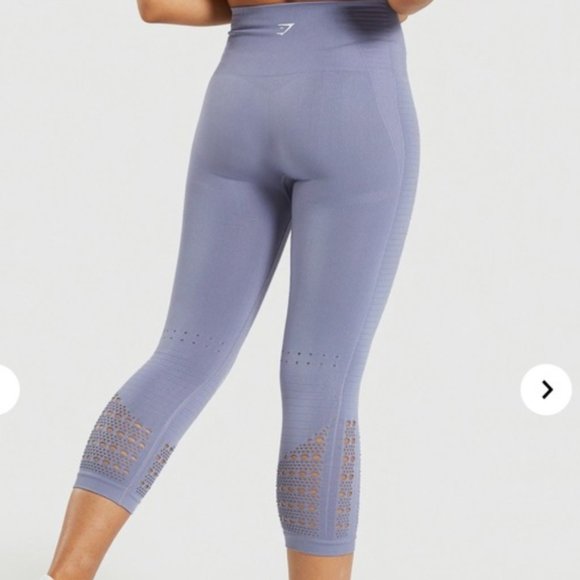 Gymshark Energy+ Seamless Cropped Legging - Steel Blue - Picture 2 of 5
